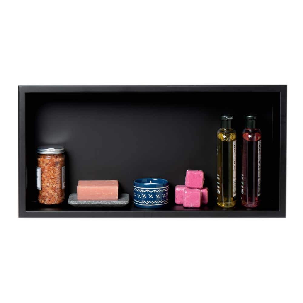 Matte Black Stainless Steel Wall Mount Shower Shelf