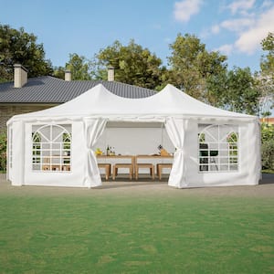29 ft. x 21 ft. Outdoor Party Tent Heavy-Duty Wedding Canopy Gazebo with Storage Bags
