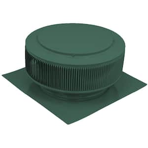 Aura Vent 113 NFA 12 in. Green Finish Aluminum Roof Turbine Alternative Static Roof Vent with Louver Design