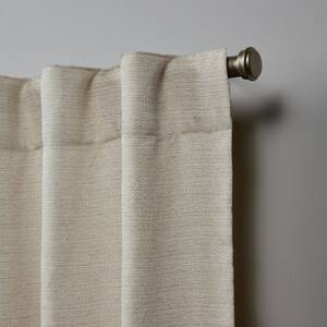 Mellow Slub Linen Solid Light Filtering Hidden Tab / Rod Pocket Curtain, 54 in. W x 108 in. L (Set of 2)