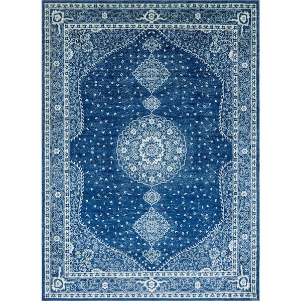 Navy Blue 9 ft. x 12 ft. Bromley Area Rug