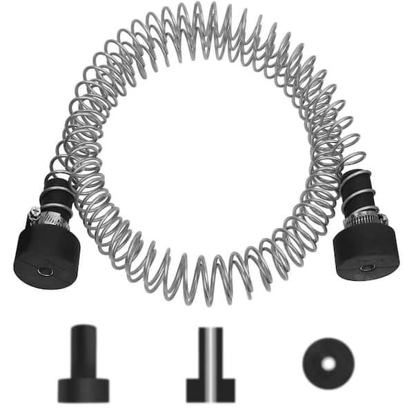 5.3 ft. Heavy Duty Stainless Steel Zipline Spring Braking System, Black