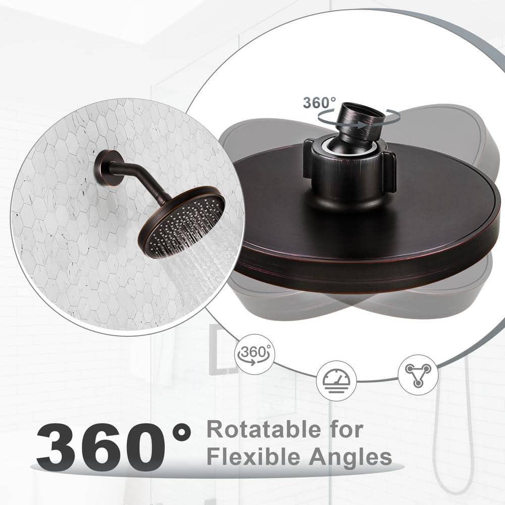 Large Oil Rubbed Bronze Rain Shower Head
