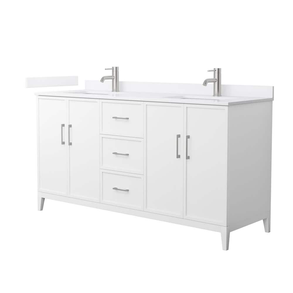 Elan 66 in. W x 22 in. D x 35 in. H Double Bath Vanity in White with White Quartz Top price history on PriceWatchPro