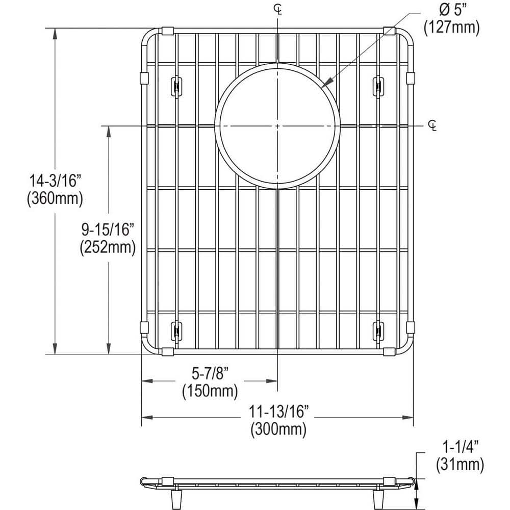 14'' x 11'' Stainless Steel Sink Grid