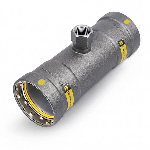 1 in. x 1 in. x 1/2 in. Carbon Steel Press X FPT Female Tee HNBR Gas