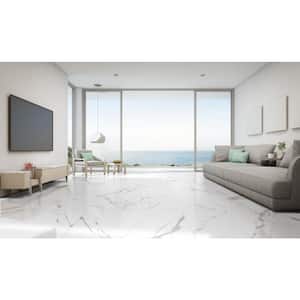 Ader Tegel White 24 in. x 48 in. Polished Porcelain Floor and Wall Tile (16 sq. ft./Case)