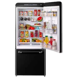 30 wide black refrigerator