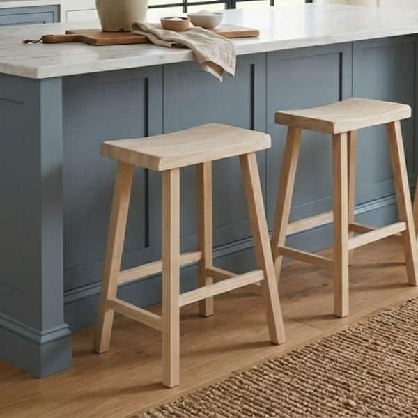 24 in. Unfinished Wood Bar Stool