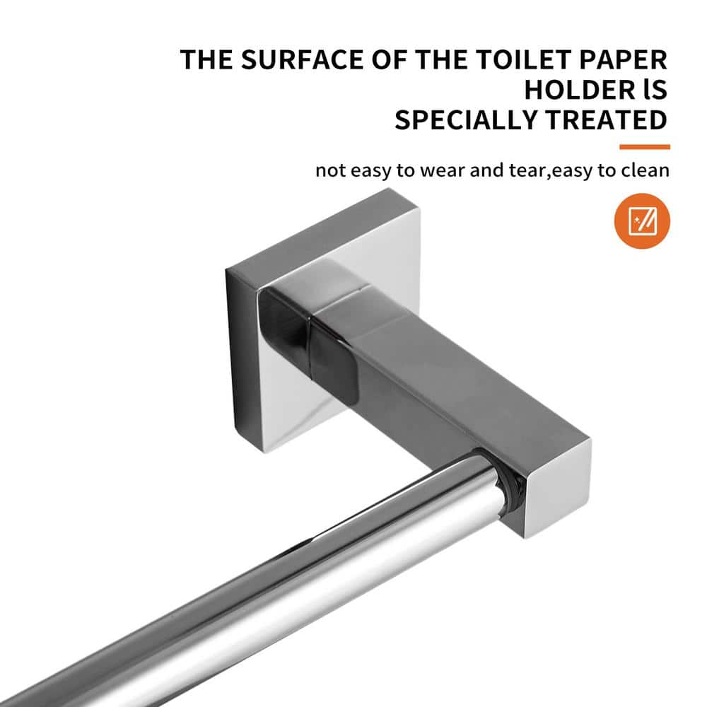 Polished Chrome Wall Mounted Double Post Toilet Paper Holder