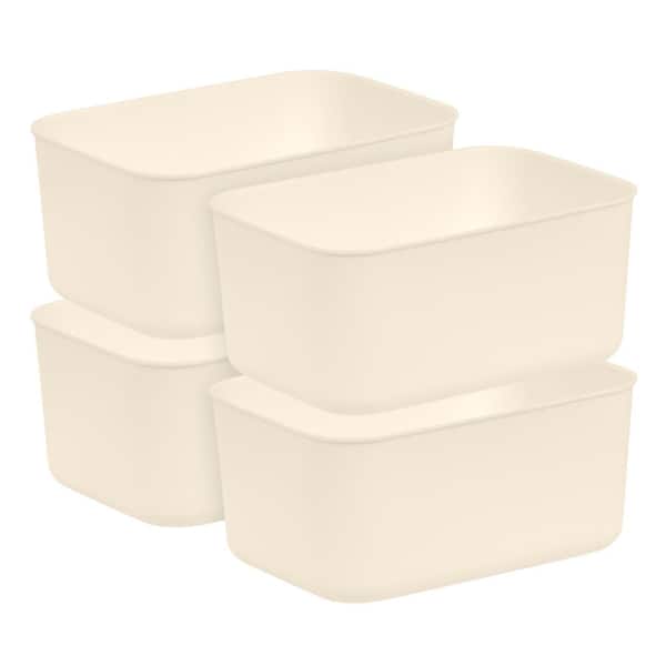 6.5 Qt. Nestable Storage Organizer Bin, Small, Pack of 4