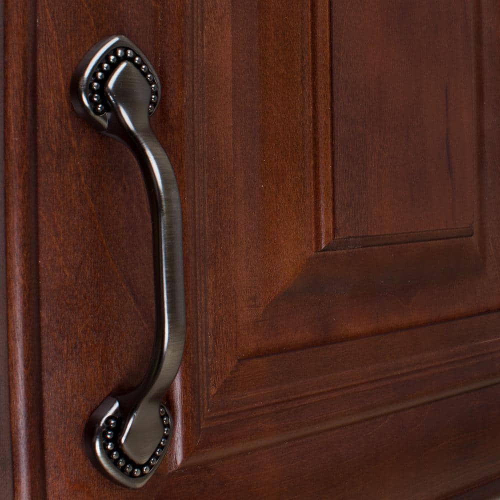 Brushed Pewter Traditional Cabinet Pull with Mounting Hardware