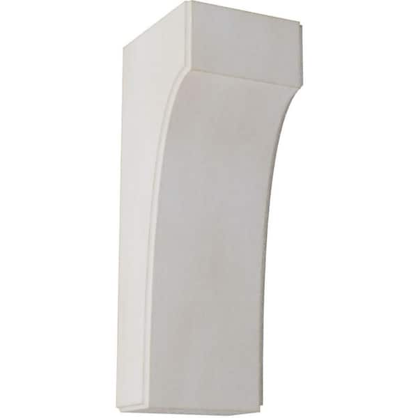 Ekena Millwork 3-1/2 in. x 10 in. x 4 in. Chalk Dust White Clarksville Wood Vintage Decor Bracket
