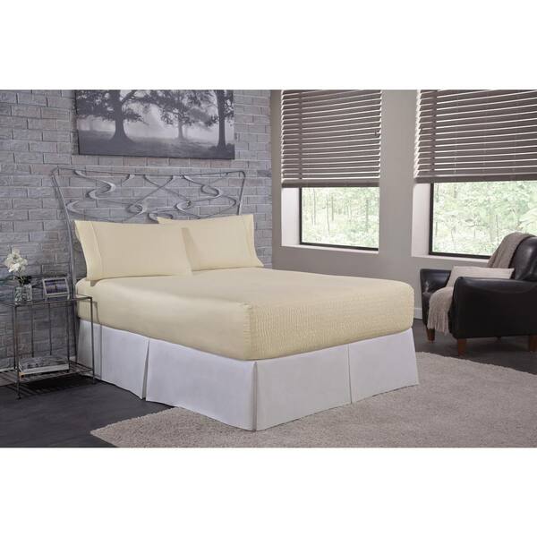 Cushy Bedding Collection Ivory Solid 1000TC Organic Cotton All US Size 