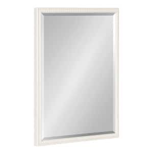 Makenna 18.00 in. W x 24.00 in. H White Rectangle Traditional Framed Decorative Wall Mirror