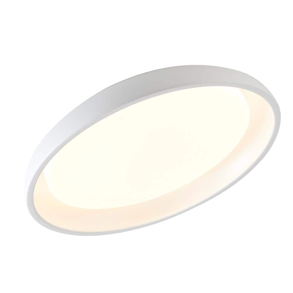 Matte White 24" LED Flush Mount Light with Acrylic Diffuser