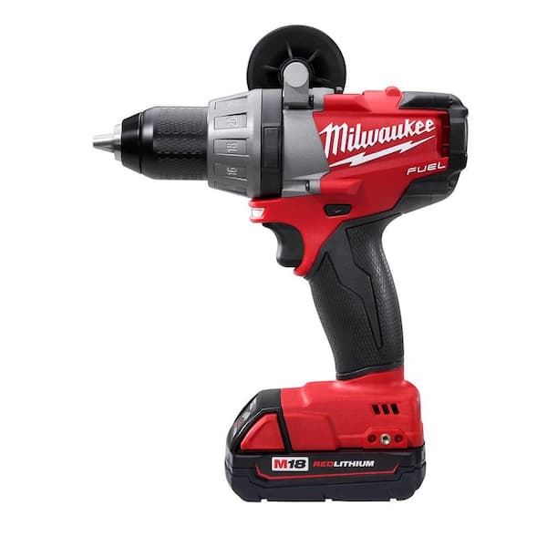 Milwaukee - M18 FUEL 18-Volt Lithium-Ion Brushless 1/2 in. Drill/Driver Compact Battery Kit