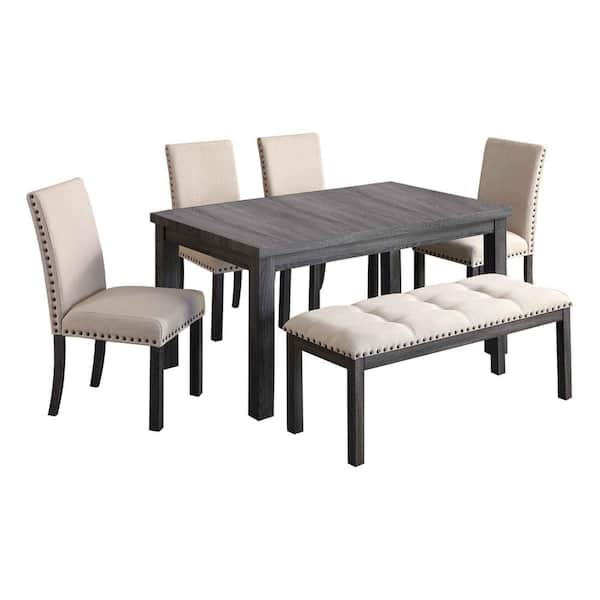 Best Master Furniture Harrison Greay Dining Set (6-Piece)