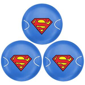 26 in. Heavy-Duty Superman Metal Saucer Sled with Handles (3-Pack)