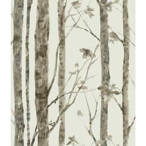 Brown and Taupe Birch Trees Peel and Stick Wallpaper (Covers 28.18 sq. ft.)