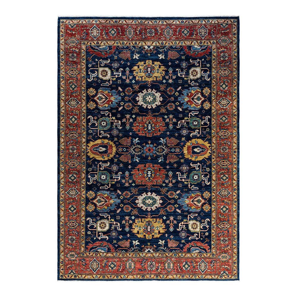 Serapi Blue 6 ft. x 9 ft. Tribal Wool Indoor Area Rug price history on PriceWatchPro