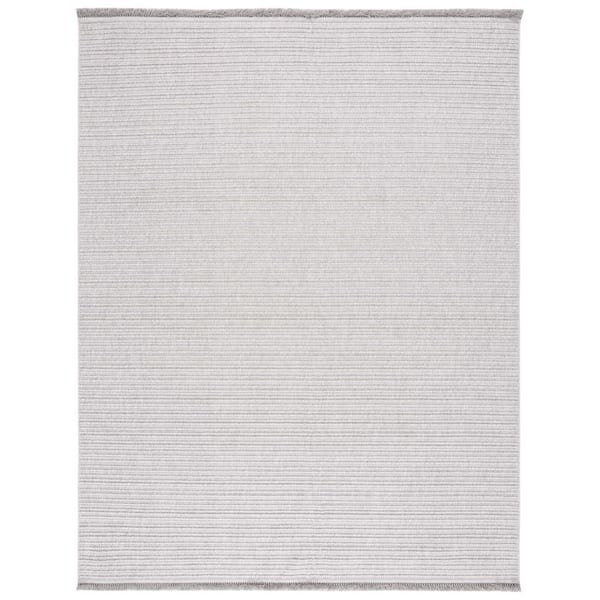 Camden 8 ft. x 10 ft. Gray Striped High-Low Area Rug