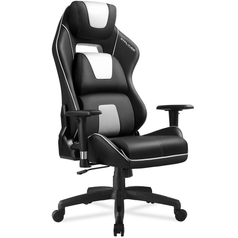 Lucklife White Gaming Chair Ergonomic Triple Back Support Breathable ...