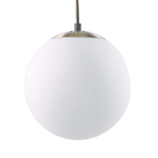 Southern Enterprises Soli 1-Light Antique Brass with White Pendant Lamp