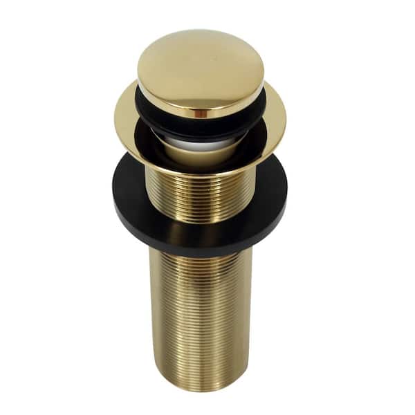 Barclay Products 2 in. Extended Push Button Tub Drain Stopper, Polished Brass