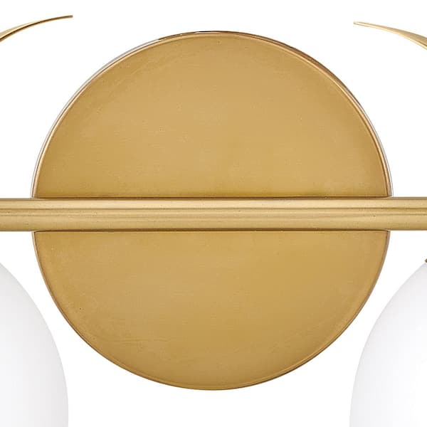 HINKLEY - Palma 14.75 in. 2-Light Heritage Brass Vanity Light