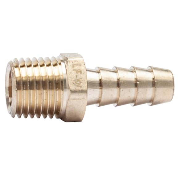 LTWFITTING 5/16 in. ID Hose Barb x 1/4 in. MIP Lead Free Brass Adapter Fitting (25-Pack)