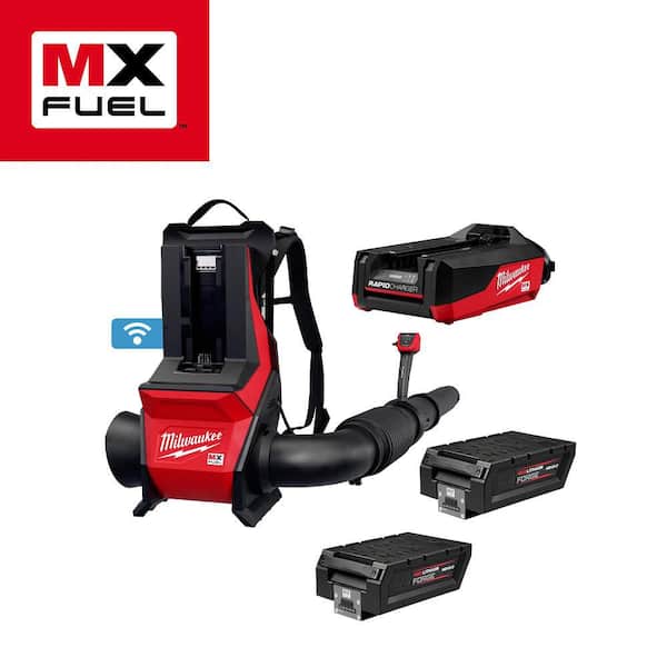 MX FUEL 190 MPH 800 CFM Brushless Cordless Battery Backpack Leaf Blower Kit w/ (2) 12.0 Ah FORGE Batteries, (1) Charger