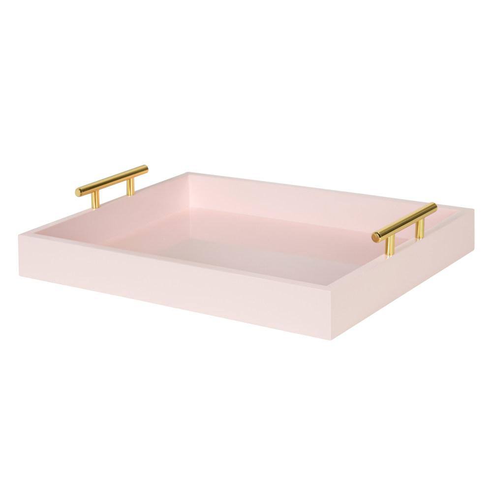 Lipton Pink and Gold Rectangular MDF Wood Tray