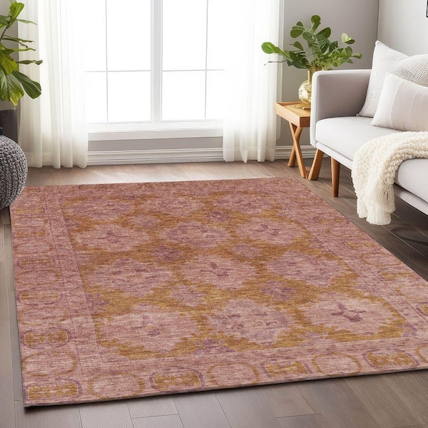 Chantille Machine Washable Indoor/Outdoor Abstract ACN1760 Blush 8 ft. x 10 ft. Area Rug