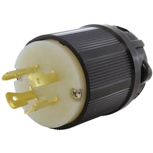 NEMA L16-20P 3-Phase 20 Amp 480-Volt 4-Prong Locking Male Black Plug with UL, C-UL Approval