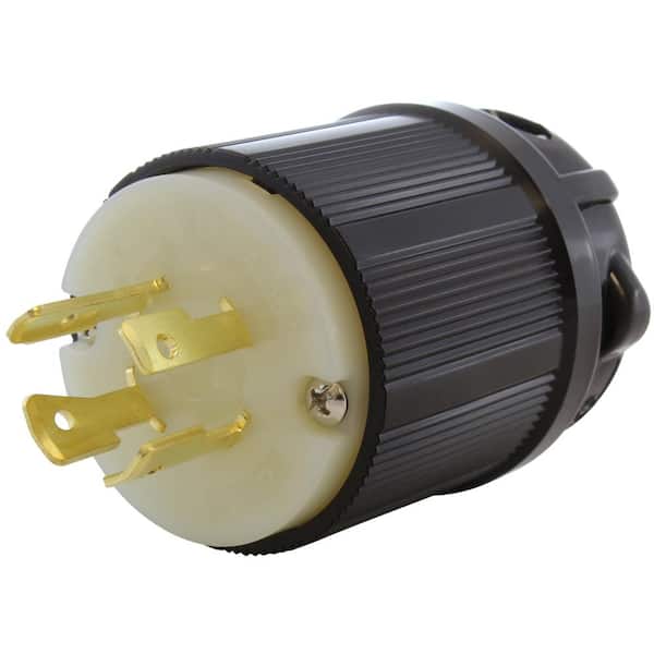 AC WORKS NEMA L16-20P 3-Phase 20 Amp 480-Volt 4-Prong Locking Male Black Plug with UL, C-UL Approval