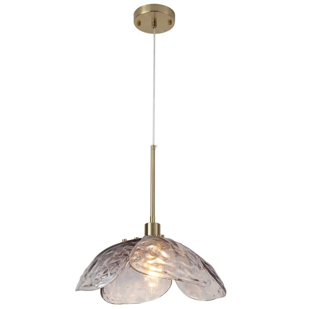 60 -Watt 1-Light Smoke Gray Pendant Light with Glass Shade, Hanging Vintage Ceiling Light Fixture price history on PriceWatchPro