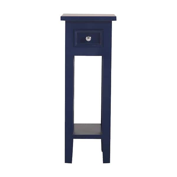 Greyson Home Mandy 10 in. Navy Square Wood Accent Table