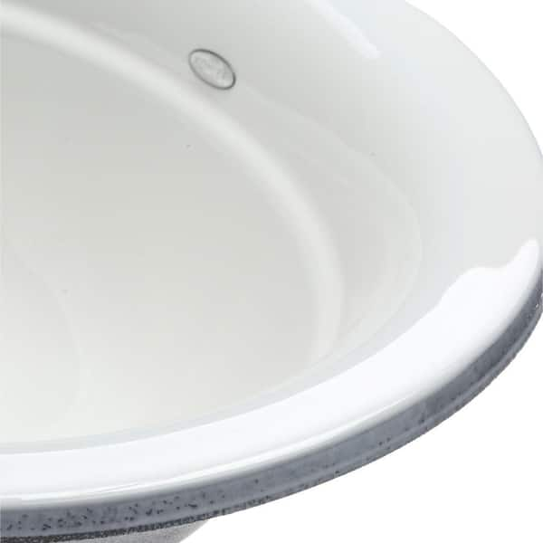 Kohler Serif Undermount Cast Iron Bathroom Sink In White K 2824 0 The Home Depot