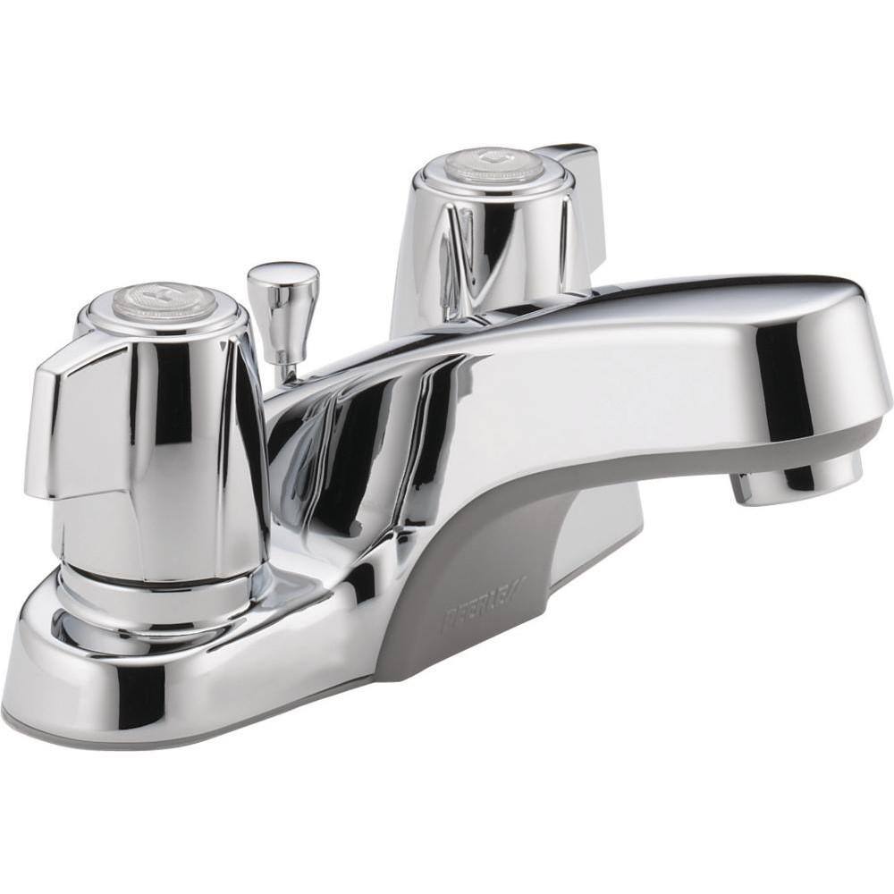 Chrome Centerset Bathroom Faucet with Brass Lever Handles