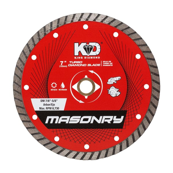7 in. Masonry Material Cutting Turbo Rim Diamond Blade