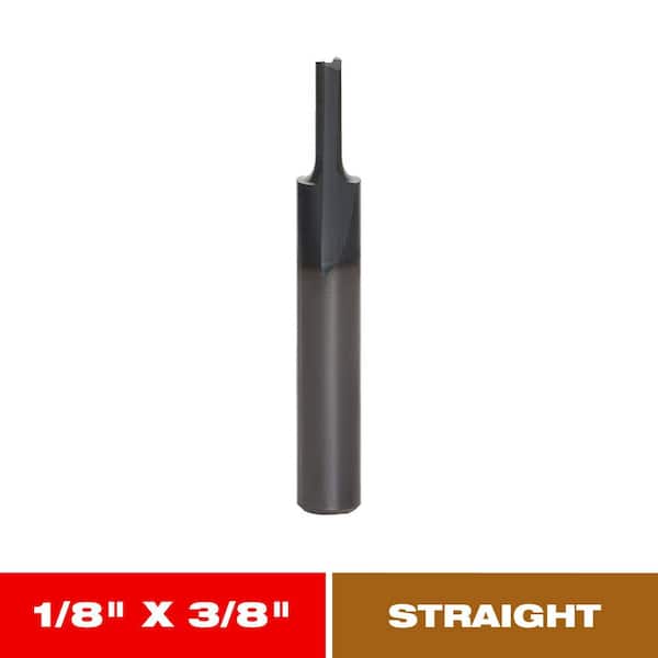 1/8 in. x 3/8 in. Carbide Straight Router Bit
