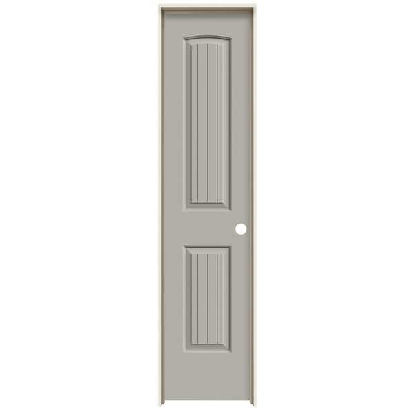 JELD-WEN 18 in. x 80 in. Santa Fe Vanilla Painted Left-Hand Smooth Molded Composite Single Prehung Interior Door