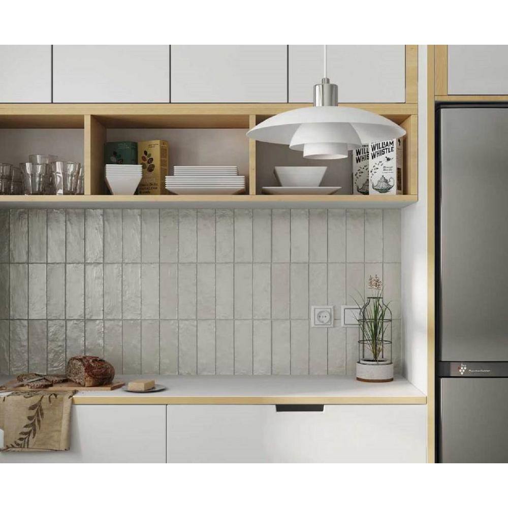 Apollo Green Ceramic Subway Mosaic Tile 2.5x8