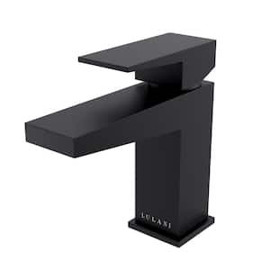 Boracay 1-Handle Single Hole Bathroom Faucet in Matte Black
