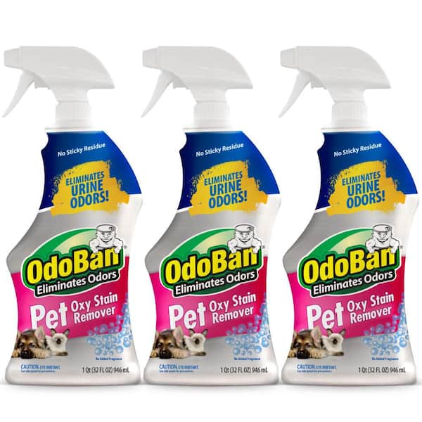 32 oz. Pet Oxy Stain Remover, Oxygen Activated Hydrogen Peroxide Pet Stain Remover for Carpet and Fabric (3-Pack)