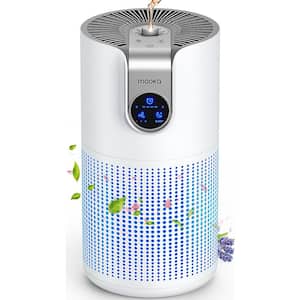 Tower Air Purifiers for Home Large Room Up to 1500 sq. ft. with Aromatherapy, White