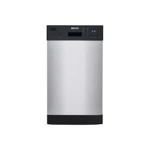18 in. Front Control Standard Built-In Dishwasher in Stainless Steel