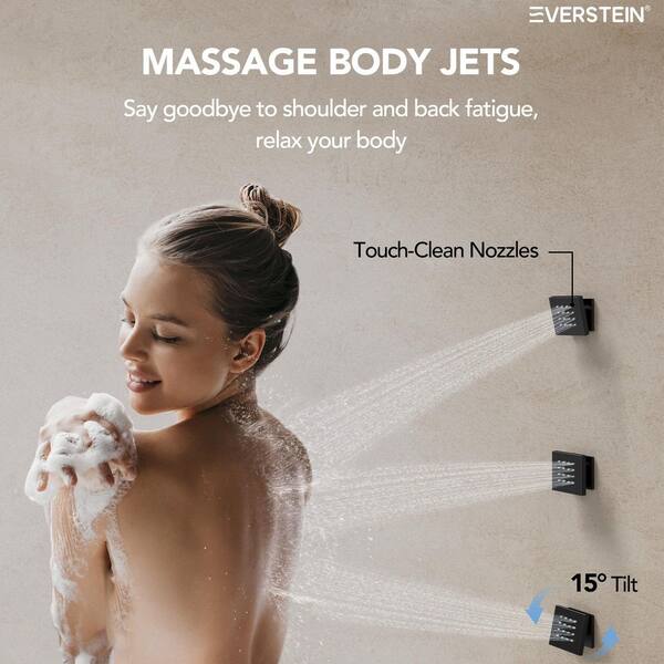 EVERSTEIN 8-Spray Patterns Two 12 Dual Shower Head GPM