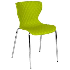 Plastic Stackable Side Chair in Green